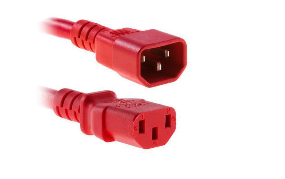 Diggelmann Netzkabel – IEC C14 zu IEC C13, 1,5 m, 250 V/10 A, Rot