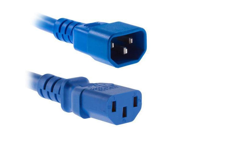 Diggelmann Netzkabel – IEC C14 zu IEC C13, 1 m, 250 V/10 A, Blau