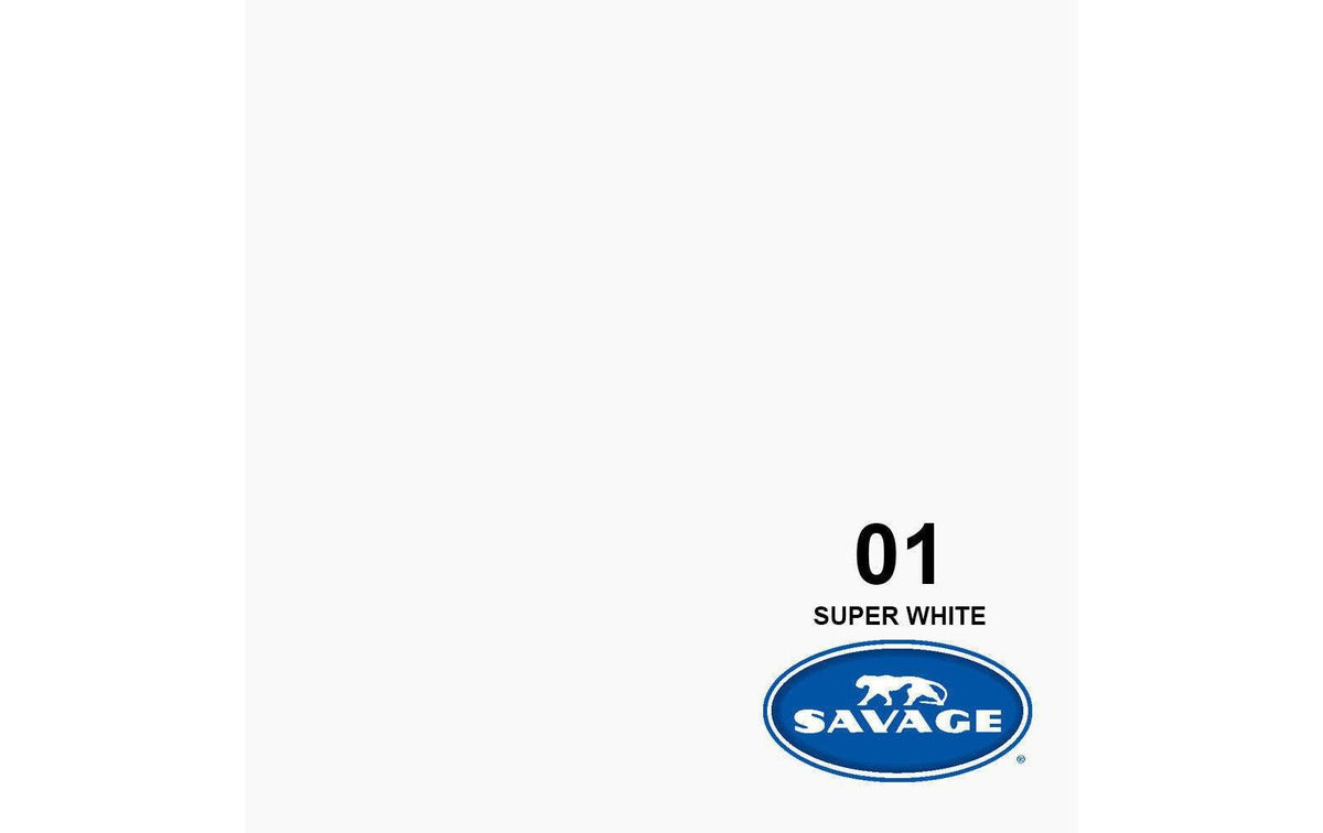 Savage Universal Savage Hintergrundpapier – Super Weiss – 2,72 × 11 m, 163 g