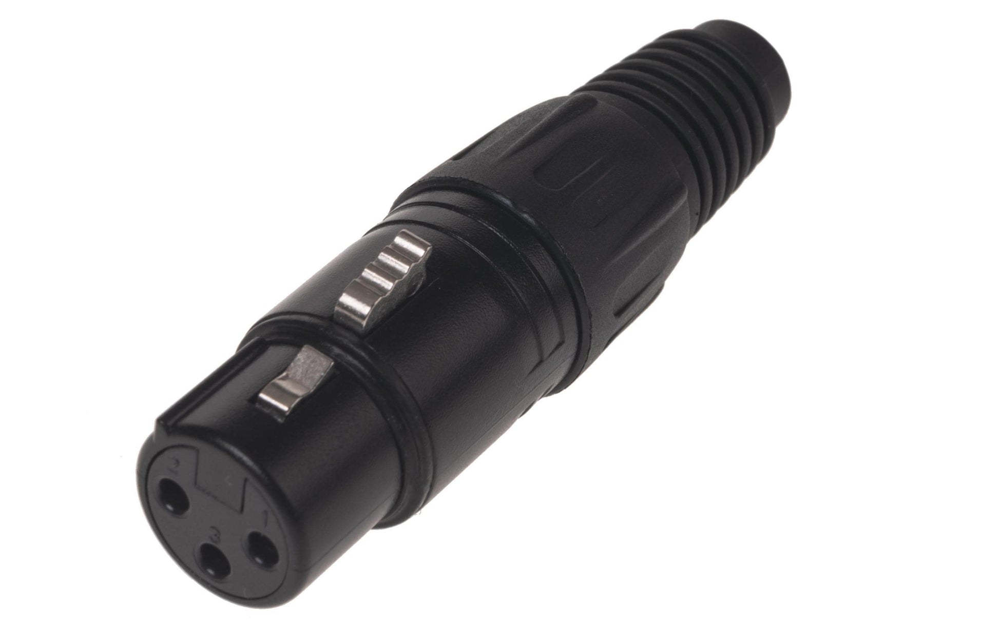 Bemero BC1001BK-F – 3-poliger XLR-Stecker, weiblich, gerade, schwarz, 1 St.