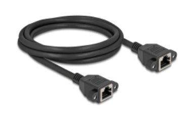 DeLOCK 90785 Patchkabel – Cat 6A S/FTP, 2 m, Schwarz, RJ‑45