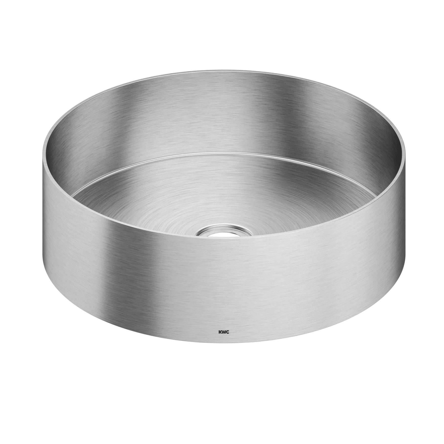 KWC Waschbecken – Ø 40 cm × 40 cm, Höhe 11 cm, Edelstahl, für Waschbecken
