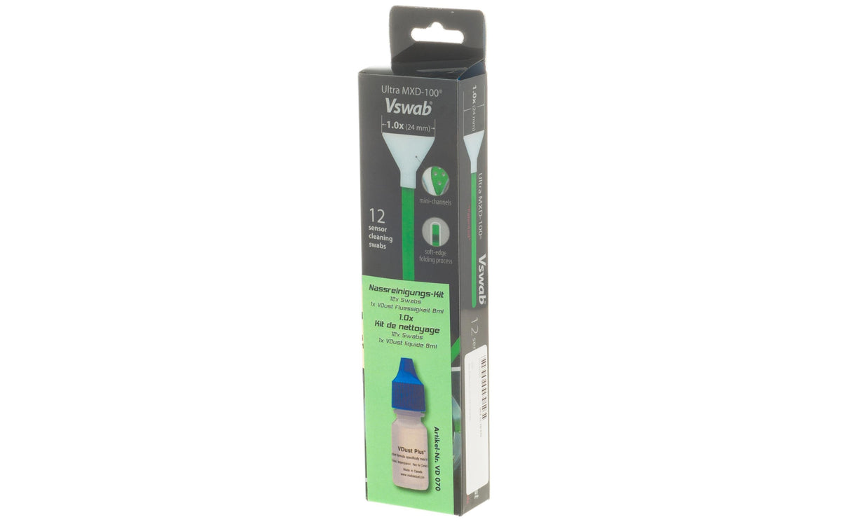 VisibleDust Visible Dust Swabs MXD-100 Reinigungsset – Ultra, mit VDust Plus 8 ml – Grün