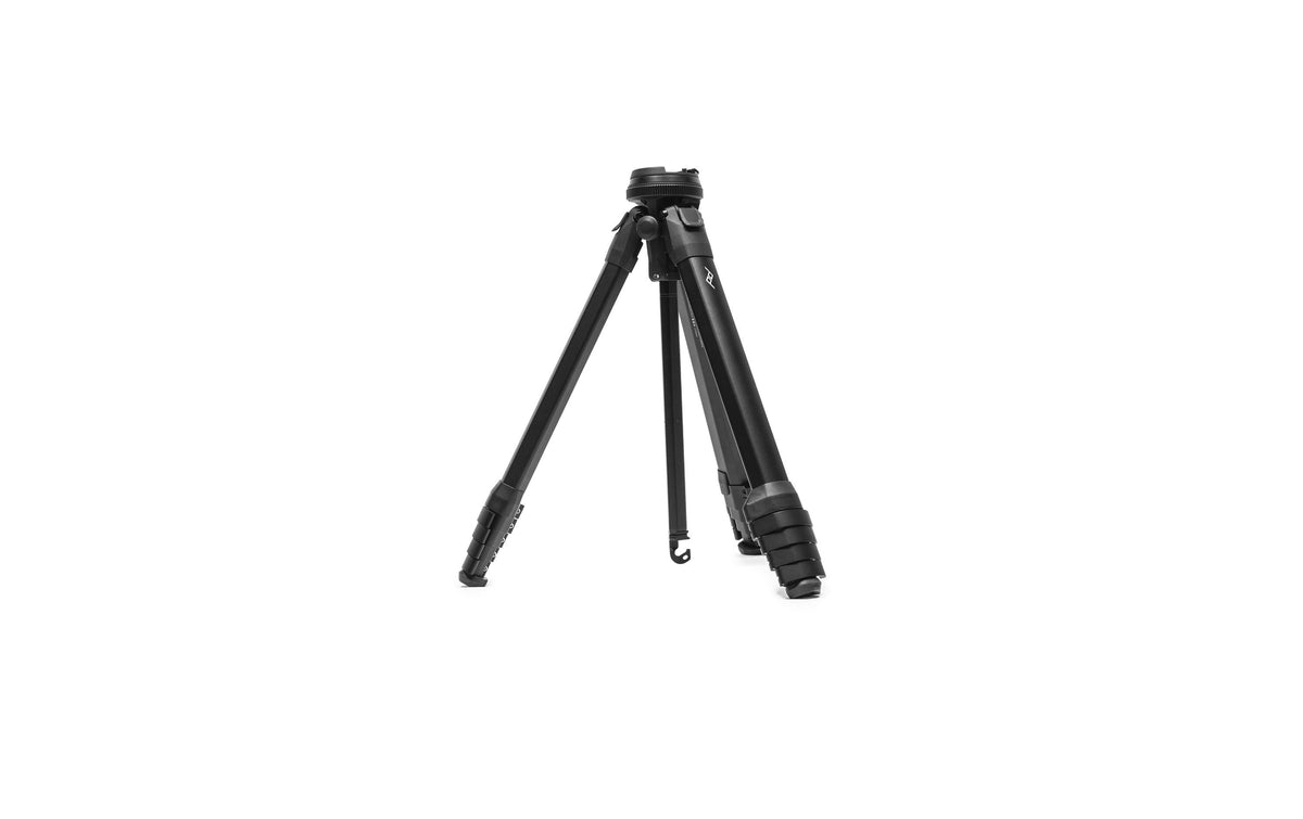 Peak Design Travel Tripod Aluminium Stativ – bis 152,4 cm, 5 Sektionen – Traglast 9,1 kg – Schwarz
