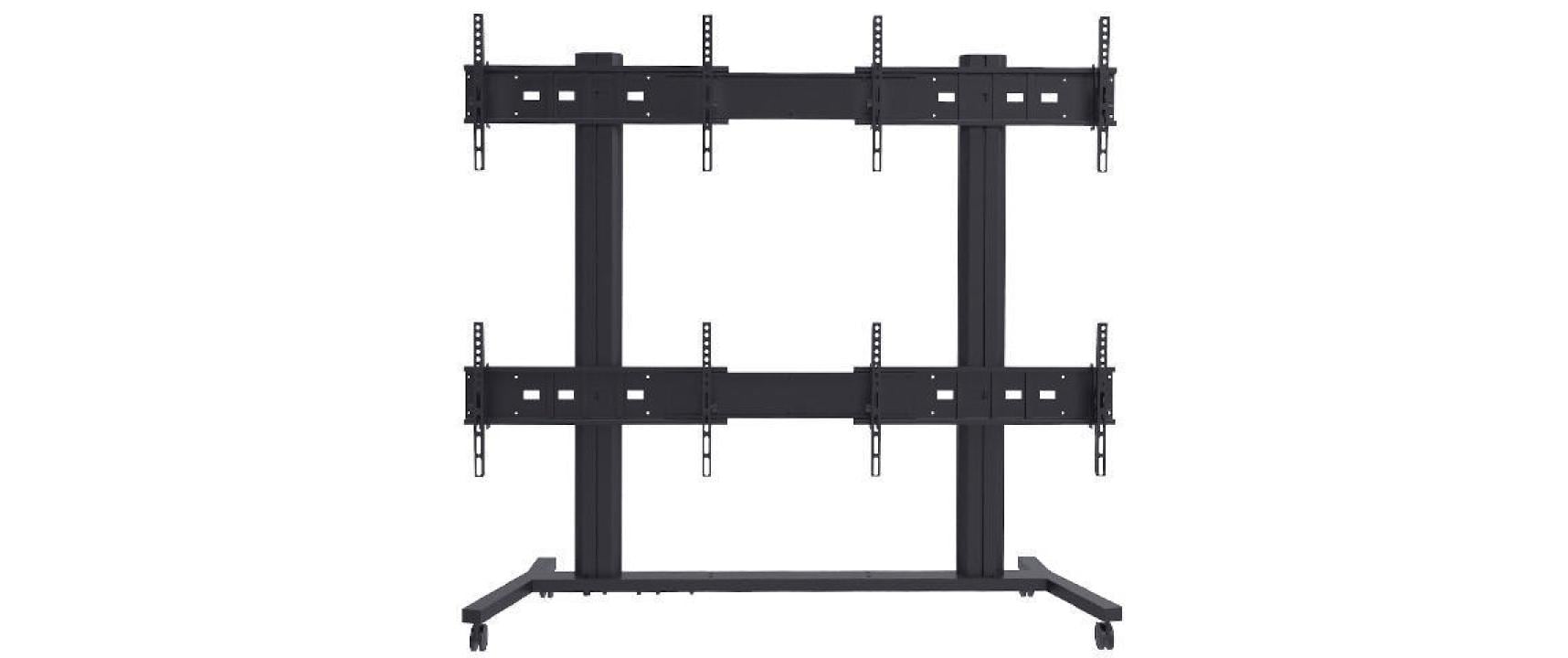 Multibrackets M Public – Videowand-Stand, für 4 Displays, höhenverstellbar, VESA 200×200, bis 160 kg, für 40"