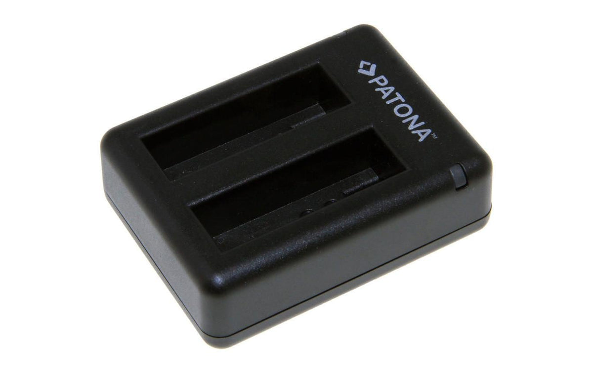 PATONA Dual-Ladegerät AHDBT-401 – schwarz, 2-fach – für GoPro Hero 4