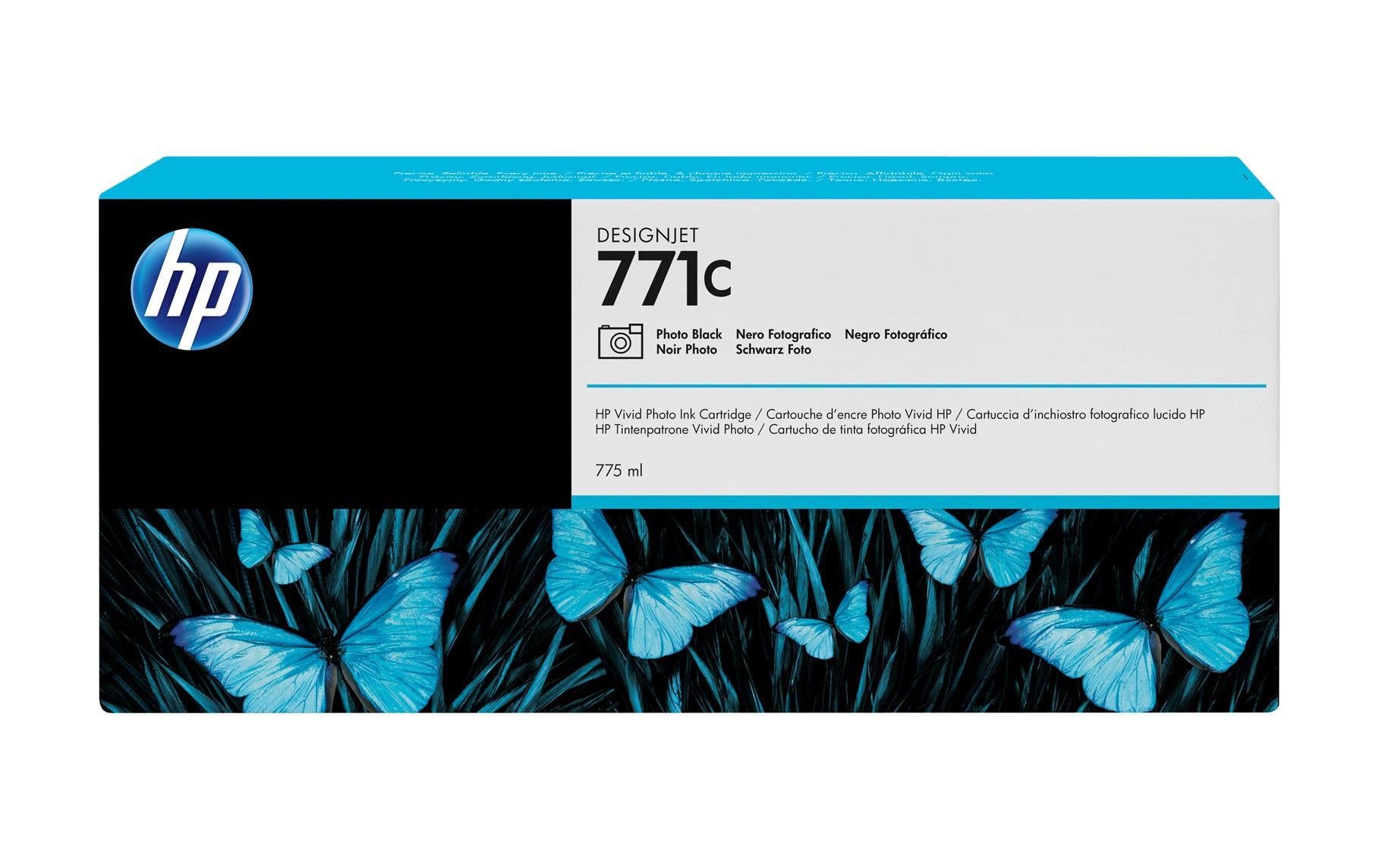 HP Tintenpatrone 771C, Schwarz – für Geräte mit 771C