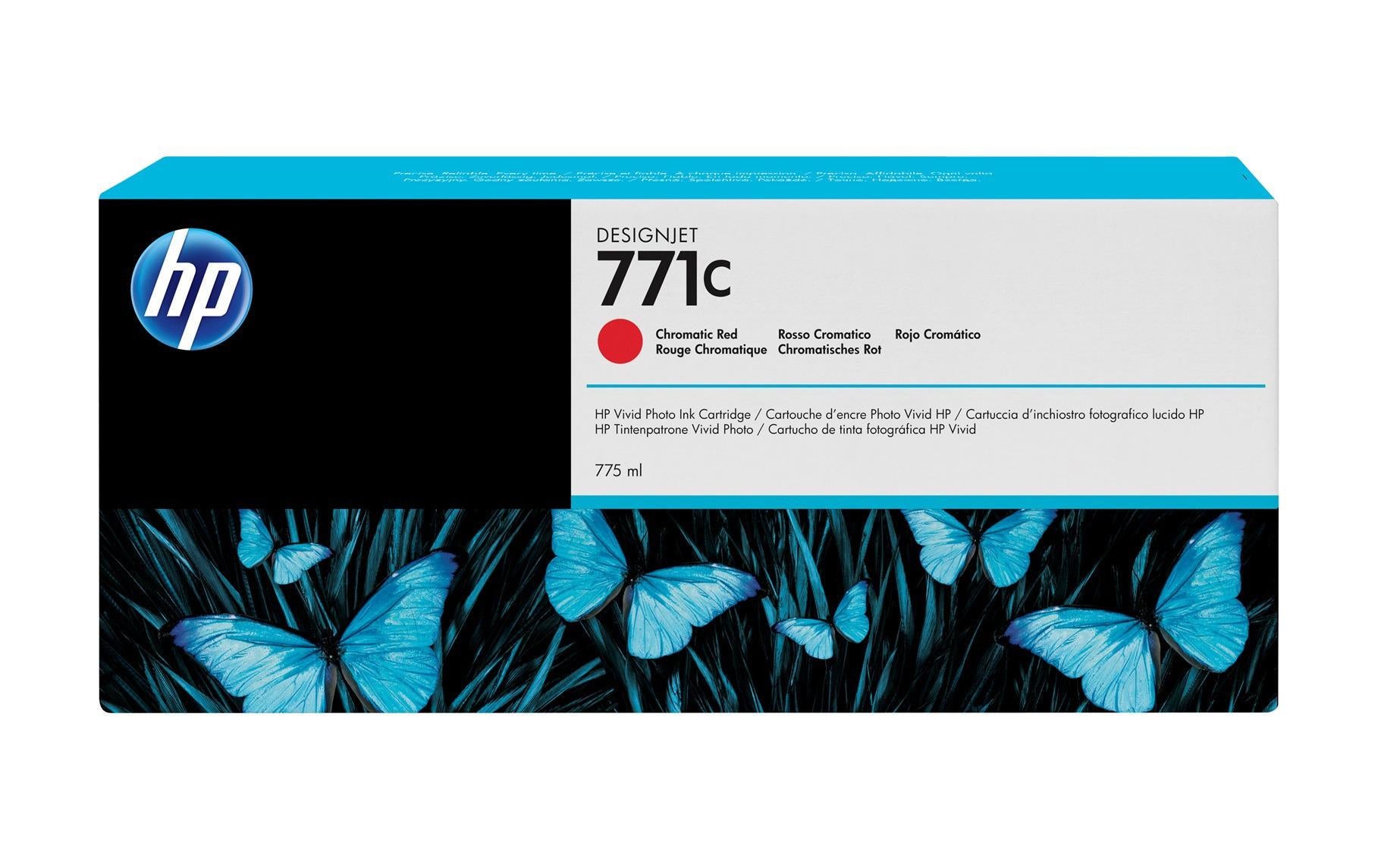 HP Tintenpatrone 771C, rot, 775 ml – für Tintenstrahldrucker/Multifunktionsgeräte