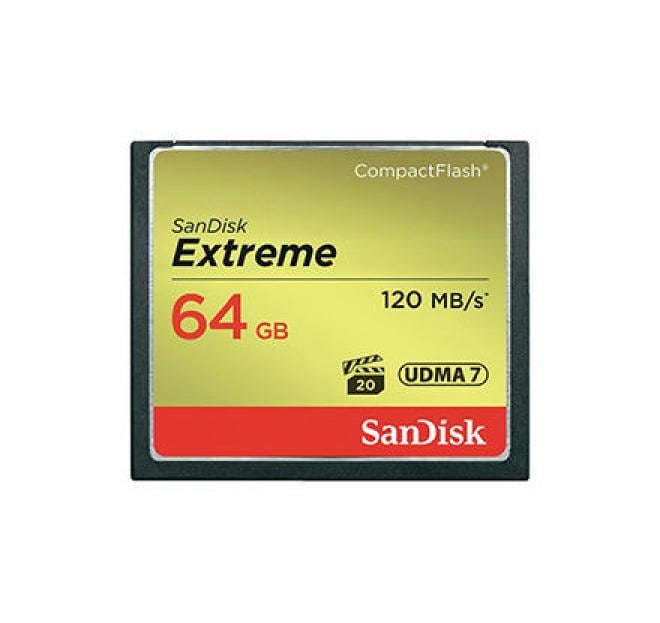 SanDisk Extreme CF-Karte – 64 GB, 120 MB/s Lesegeschwindigkeit, 85 MB/s Schreibgeschwindigkeit