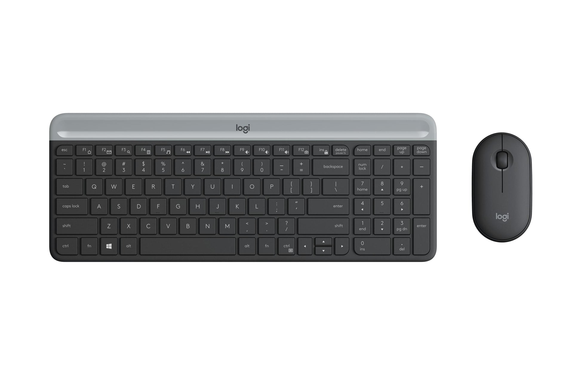 Logitech MK470 – Tastatur, kabellos (2,4 GHz), CH-Layout (DE-CH), Graphit