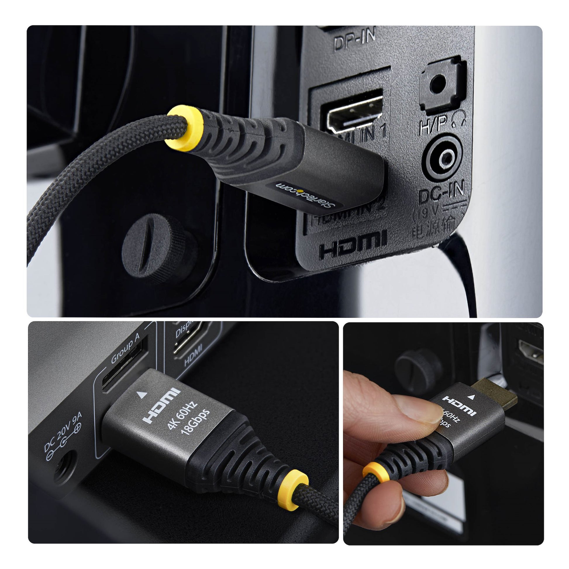 StarTech.com HDMI Kabel HDMI 2.0 4K 60 Hz – 2 m – HDR, ARC – Schwarz/Silber