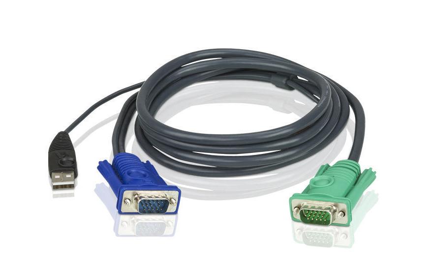 ATEN KVM-Kabel HDB-15 + USB-A auf SPHD-15 – 5 m – VGA – Schwarz – für CE700A, CL5708M, CL5716M und mehr
