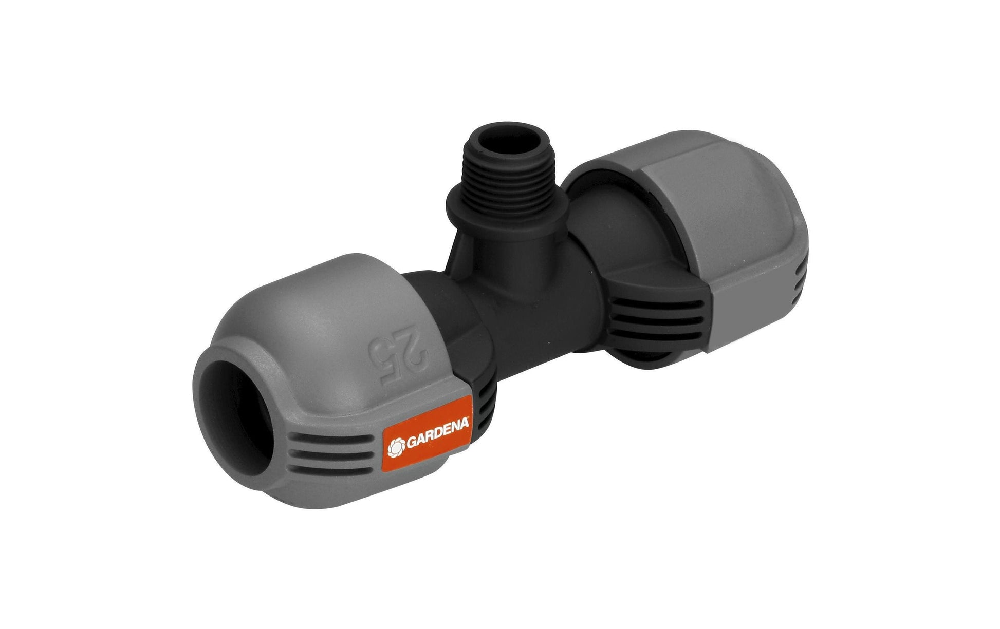 Gardena T-Stück 25 mm × 1/2″ – für Sprinklersystem – Grau, Schwarz – 2786-20