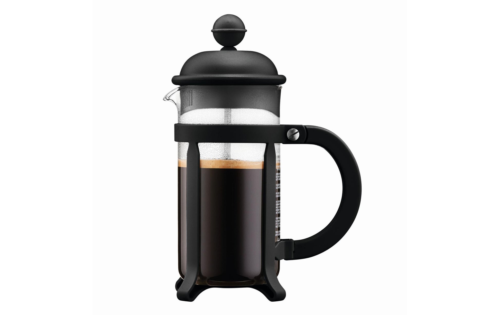 Bodum Java French Press / Kaffeebereiter – 0,35 l, 3 Tassen, Borosilikatglas/Edelstahl