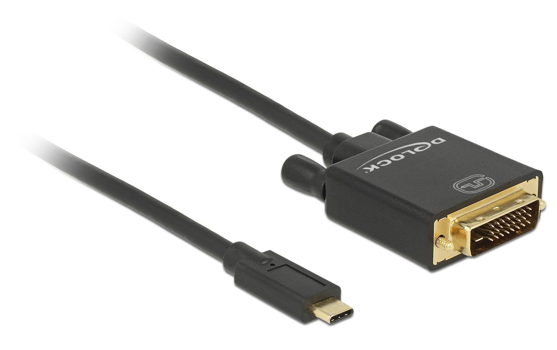 DeLOCK USB-C auf DVI-D Adapter 4K 30 Hz – 1 m – für Geräte mit USB-C (DisplayPort Alt Mode)