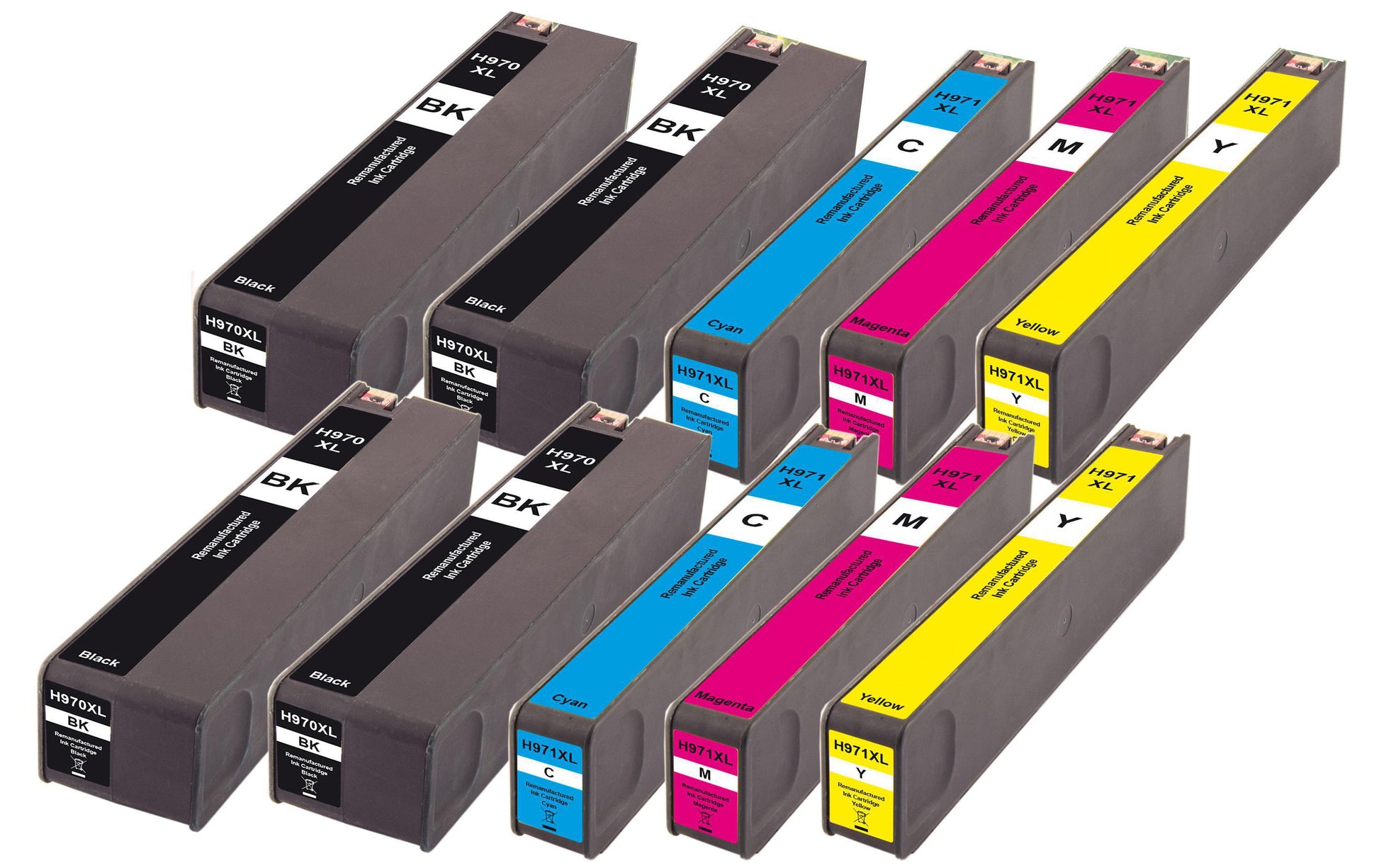 Peach Tintenpatronen-Multipack 970XL/971XL, CMYK, XL, 10er-Pack, kompatibel – für HP OfficeJet Pro X 450