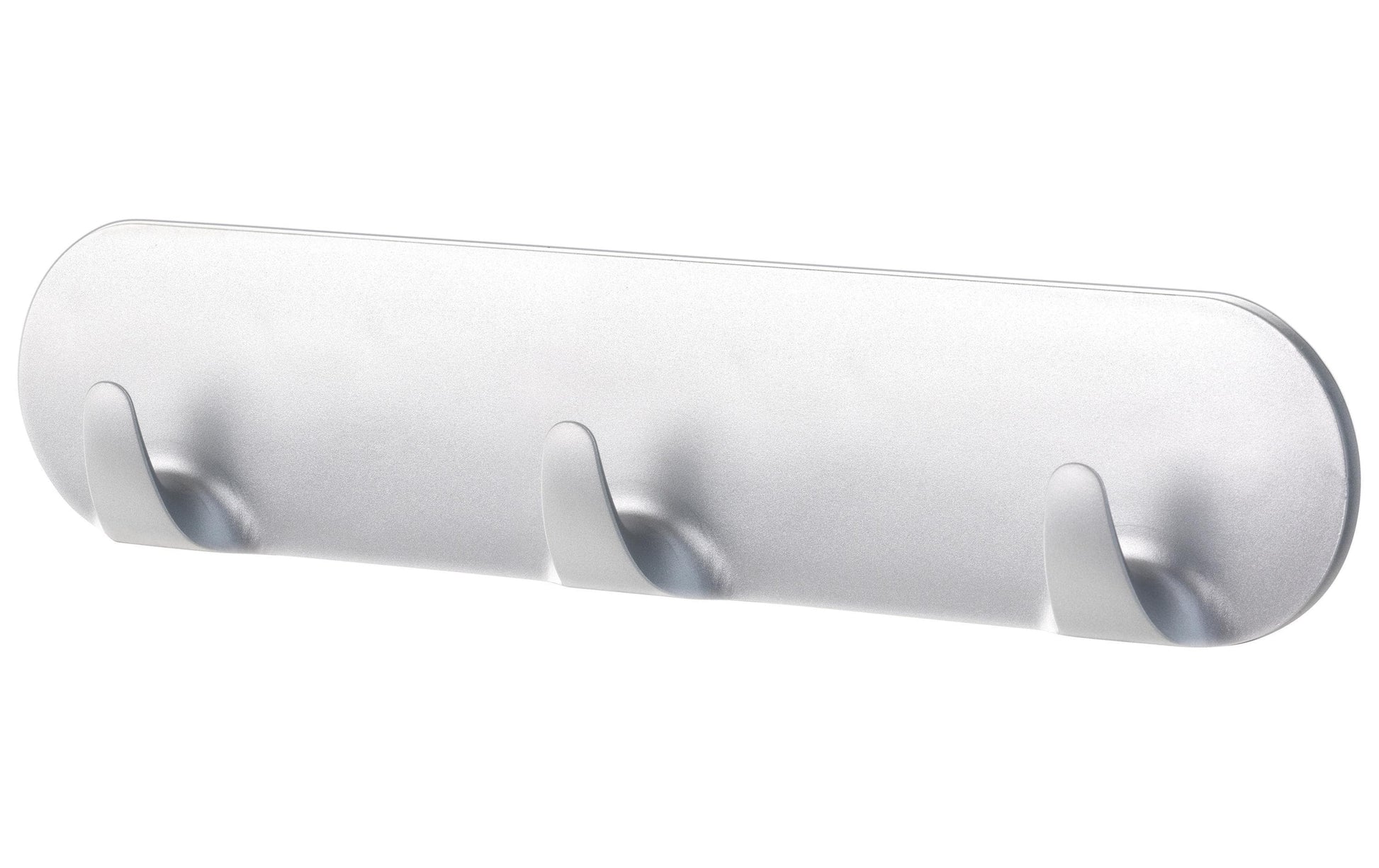 TESA Wandgarderobe 3 Haken – Silber – 200,2 × 41,3 × 18,6 mm