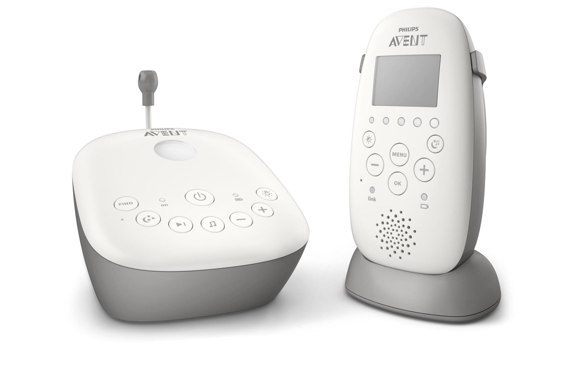 Philips AVENT Smart-Eco SCD733/26 Babyphone – DECT – 2-Wege-Audio – 330 m Reichweite – LCD – Akku 18 h