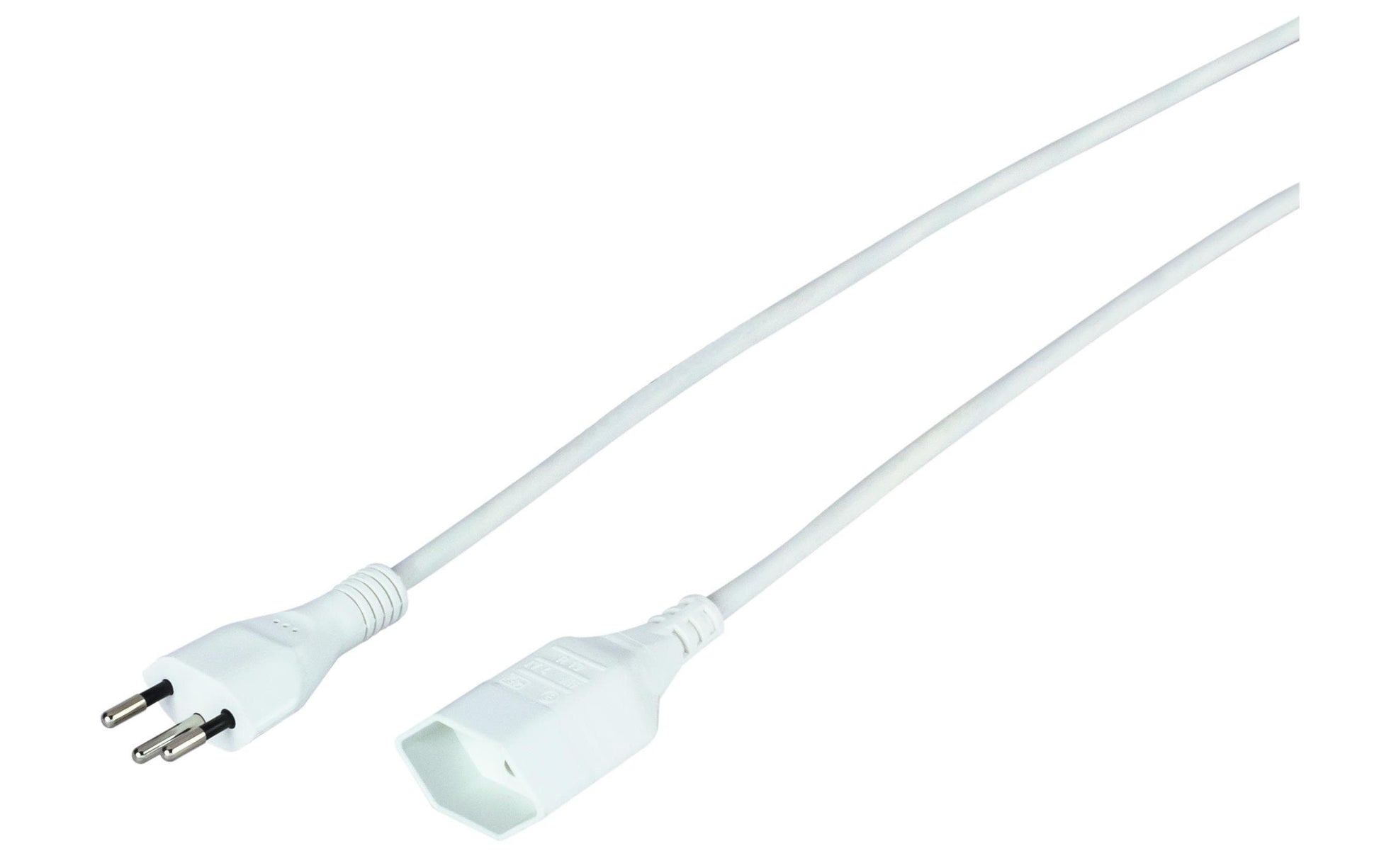Steffen Verlängerungskabel, T12–T13, 3 m, 1 mm², halogenfrei – weiss