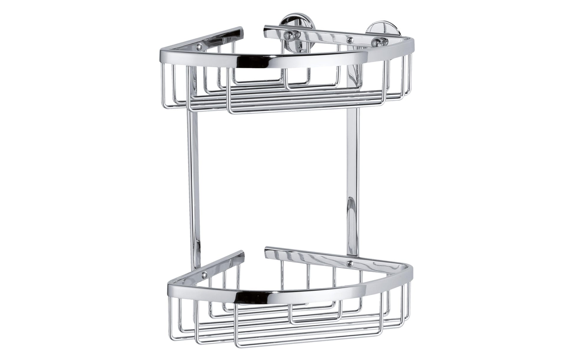 TESA Seifenhalter (Wand) – Aluminium, Wandmontiert, Klebestreifen, 16,3×17×26 cm, Chrom