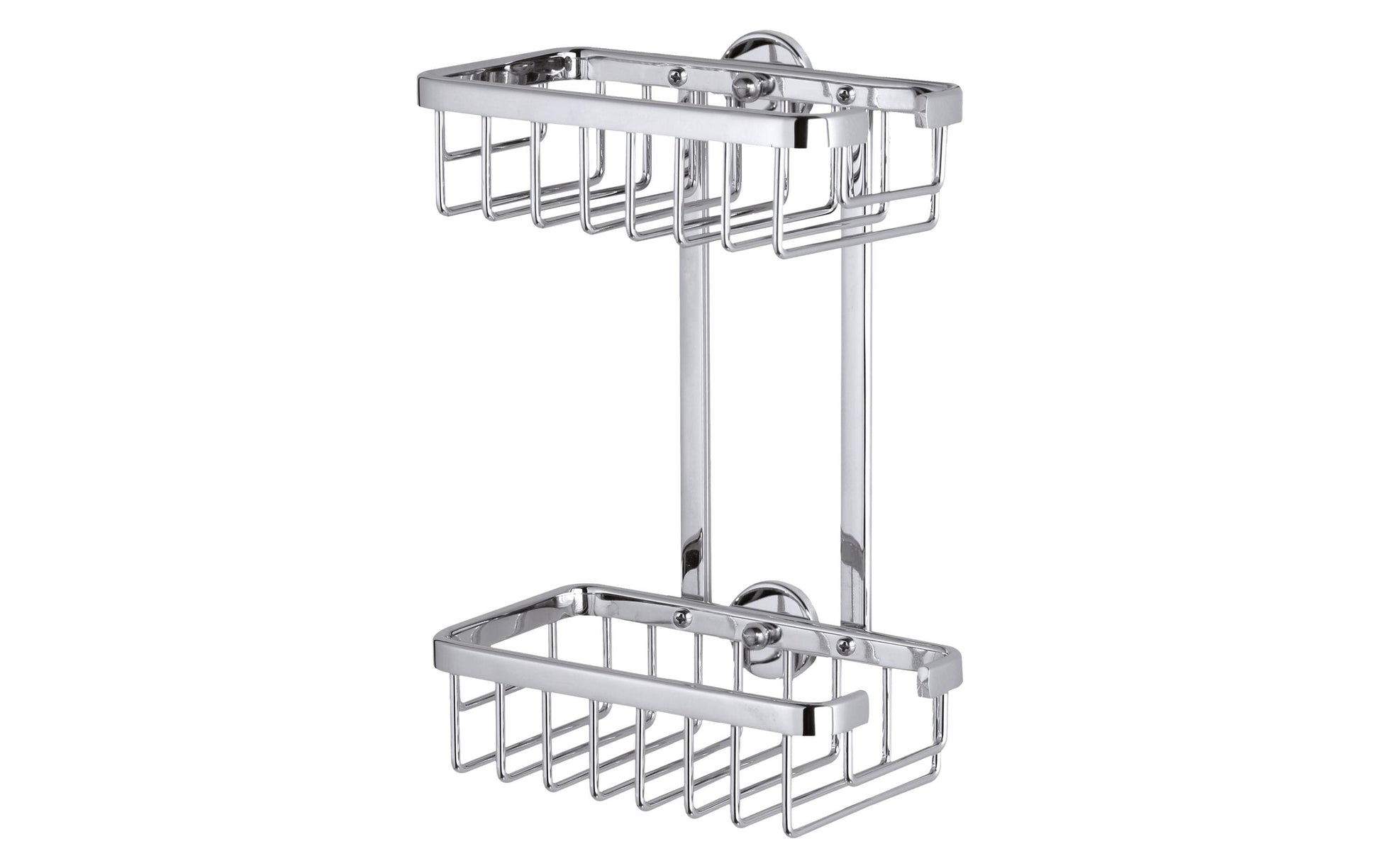 TESA Seifenhalter (Wand) Aluxx – Aluminium/Chrom, Kleben, 18×10,7×26 cm, Silber