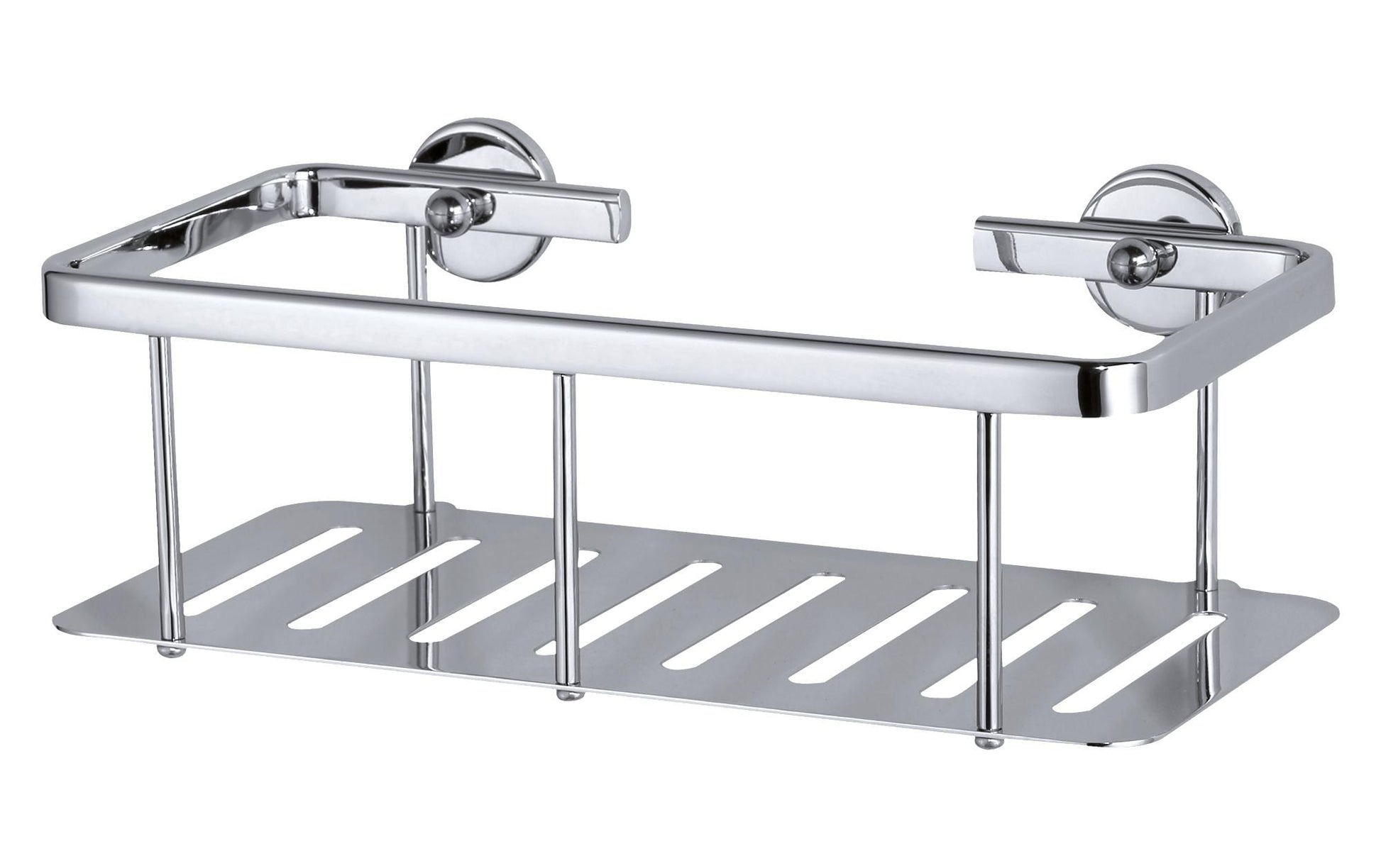 TESA Seifenhalter (Wand) Aluxx – Aluminium, Wandmontiert (Klebestreifen), 25×12,5×9,2 cm, Chrom