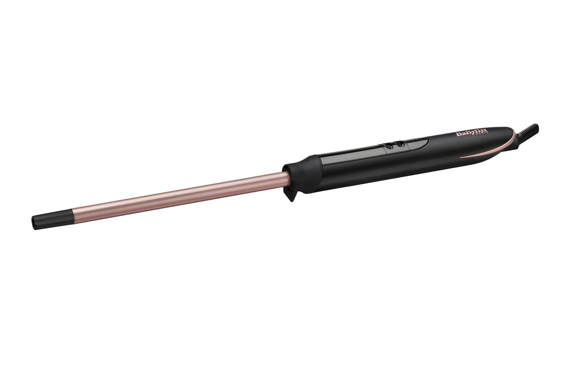 BaByliss Lockenstab C449E – 1 cm Fassdurchmesser, Keramik, 160–210 °C, 2,5 m Kabel, Schwarz/Kupfer