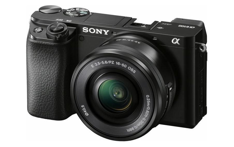 Sony Alpha 6100 – Systemkamera Kit 16–50mm, 24,2 MP APS-C, 4K 30 fps, schwarz