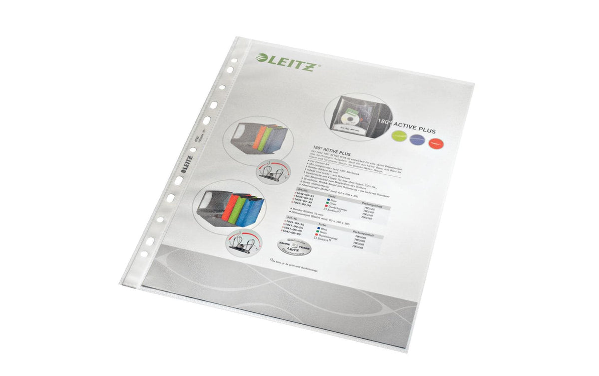 Leitz Sichtmappe A4 – transparent, Polypropylen, 100er-Pack