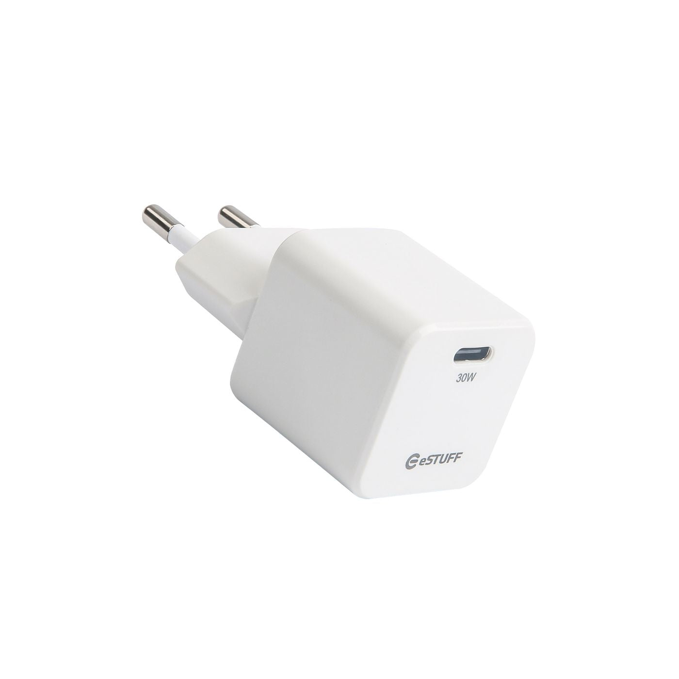 eSTUFF INFINITE (GRS) USB-Ladegerät 30 W – USB-C×1 – PD 3.0, QC 3.0, GaN – EU-Stecker (Typ C) – für Smartphone