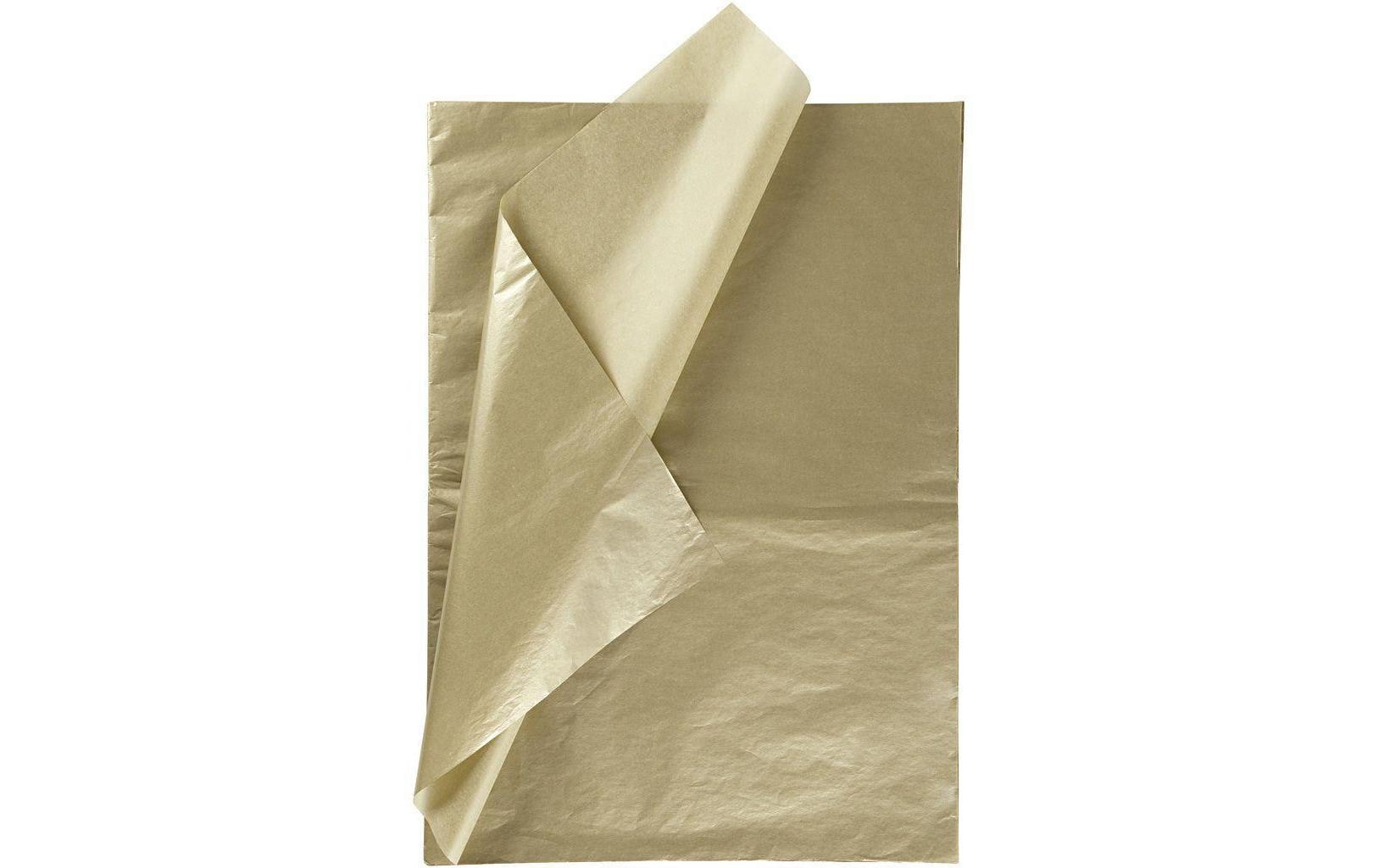 Creativ Company Seidenpapier Gold – 50 × 70 cm, 25 Bogen – 14 g/m²