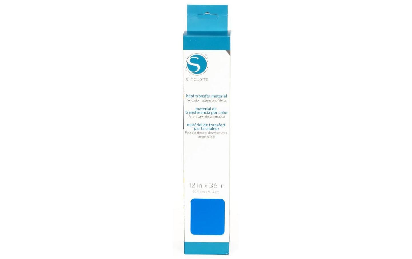 Silhouette Aufbügelfolie (HTV), Vinyl (Flex), Blau, Matt, 30,5 × 90 cm, HEAT-12SM-BLU-C