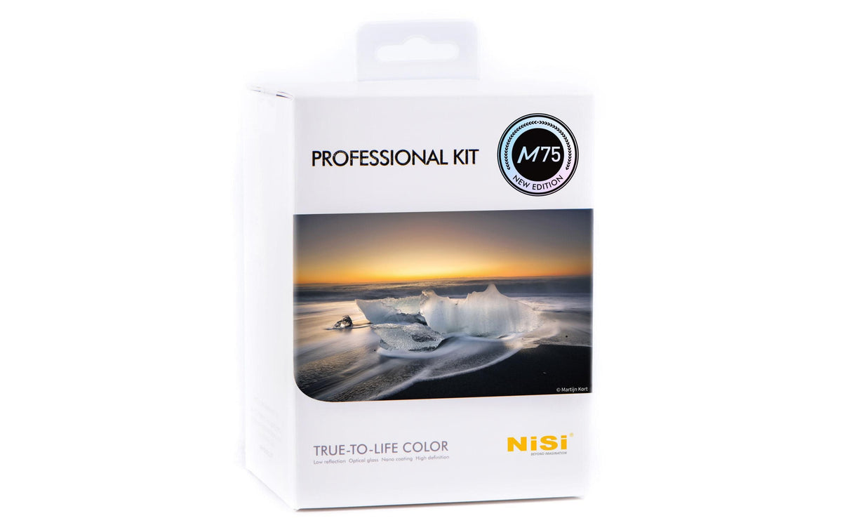 NiSi 357-902 Filter-Kit – GND8, 75 mm, 10 Blendenstufen – Reinigungstuch, Tragetasche – 5er-Pack