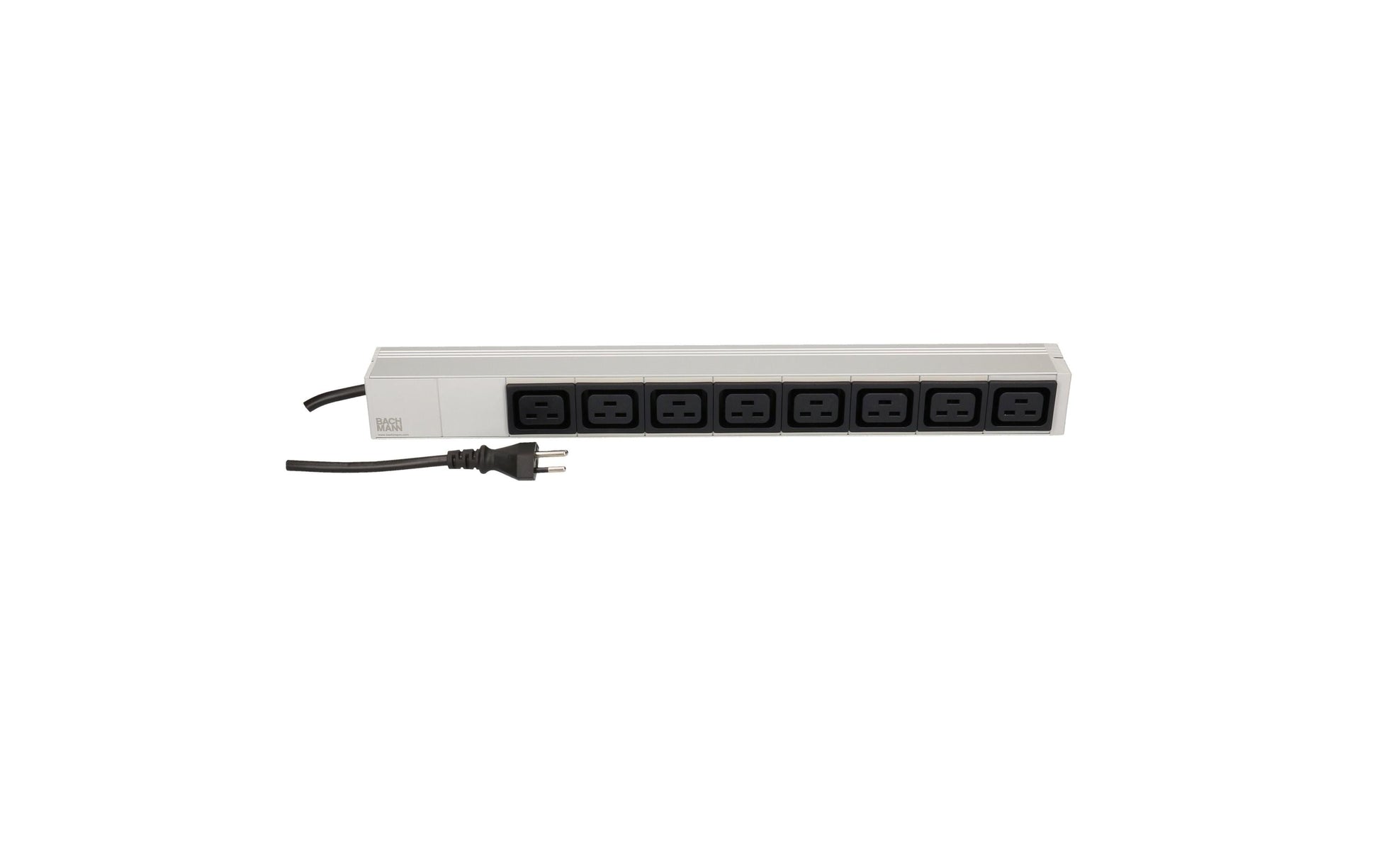 Bachmann PDU ALU Rack-PDU – Rack 1U, 8×C19, Eingang T23, 3 m