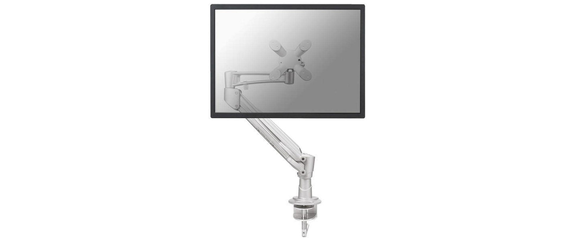 Neomounts Monitorarm, Tischklemme, bis 30", höhenverstellbar, Gasfeder, Silber