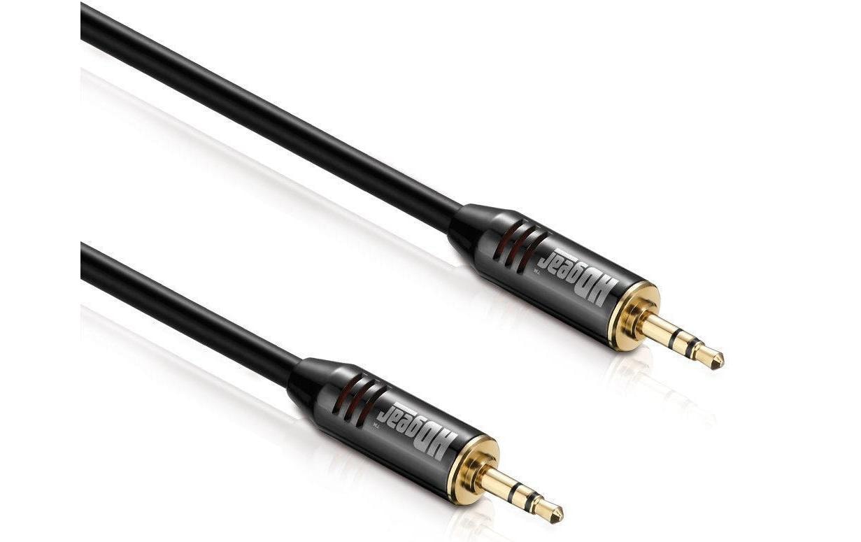 PureLink 3,5-mm-Klinkenkabel – Stecker zu Stecker – 0,5 m, vergoldete Stecker, Schwarz