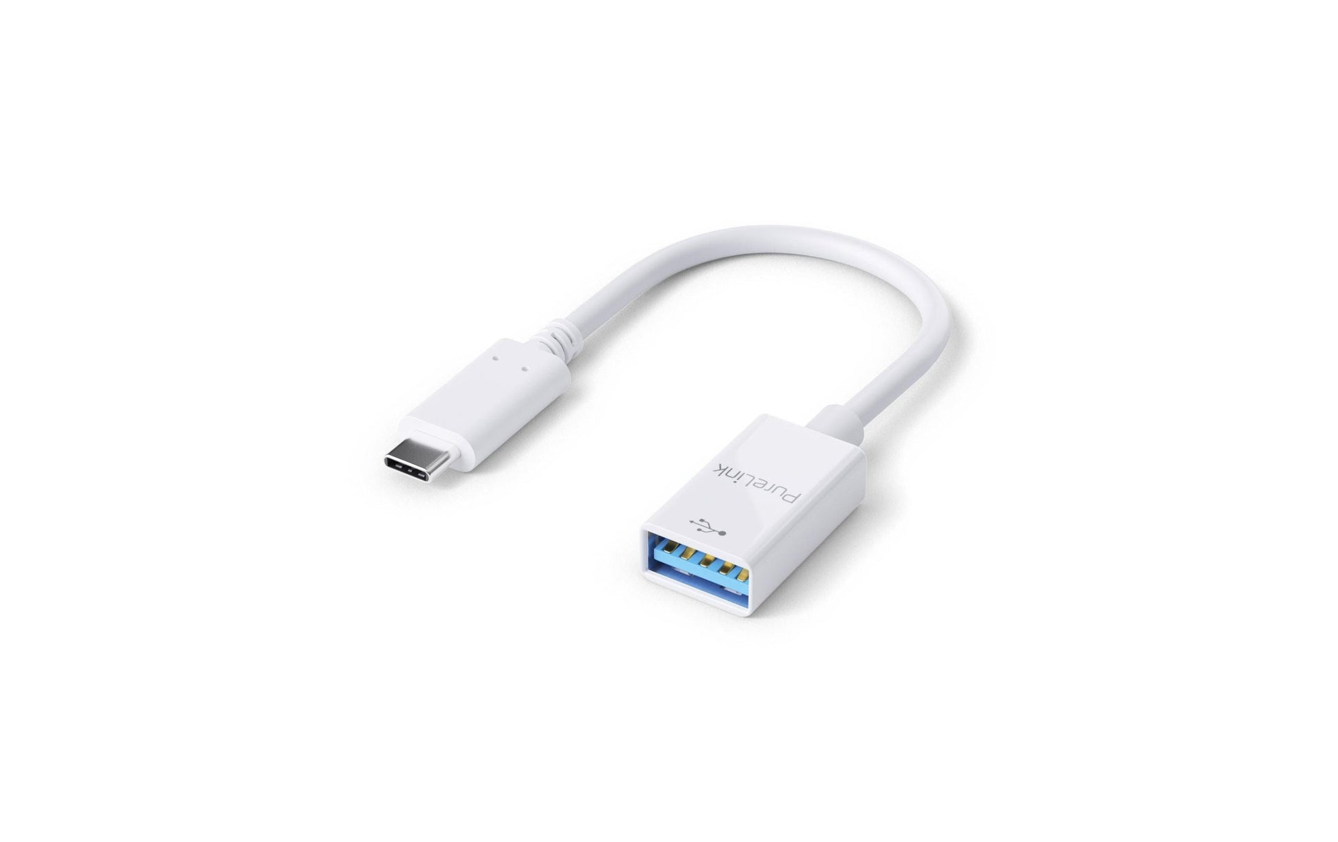 PureLink IS230 Adapter USB-C zu USB-A – USB 3.2 Gen 1 (5 Gbit/s), 0,1 m, PD 60 W, Weiss