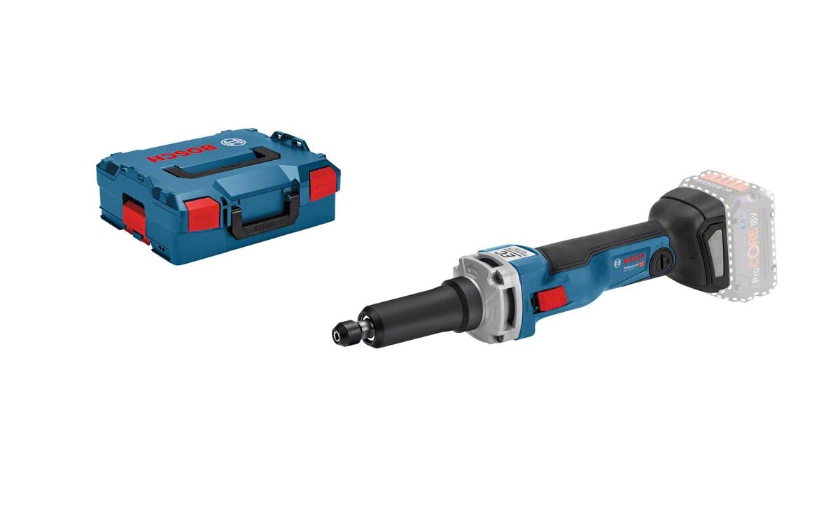 Bosch Professioneller Geradschleifer GGS 18V-23 PLC – 18 V (AMPShare) – Spannzangen (Ø 8 mm) – Koffer – Solo – Br