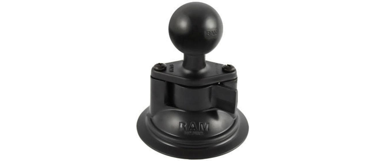 RAM Mounts RAM-224U – Montagezubehör (Saugfuss), Aluminium, Schwarz, 1/2" Kugelaufnahme, 83,8 mm × 83,8 mm