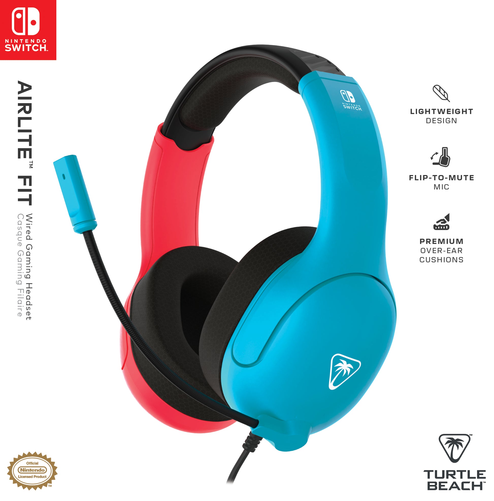 Turtle Beach Airlite Fit Gaming-Headset – Kabelgebunden, 3,5 mm Klinke, für Nintendo Switch (inkl. Lite & OLED)