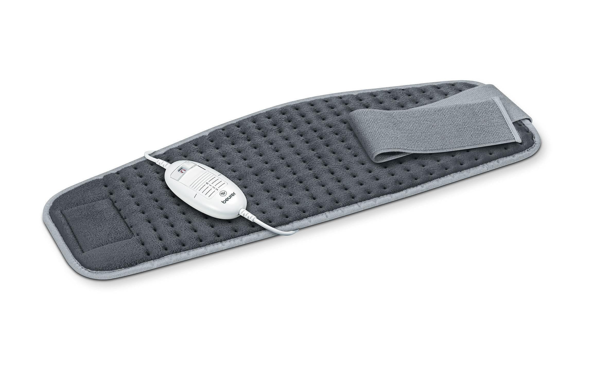 Beurer Heizkissen HK49 – Bauch & Rücken – 69 × 28 cm – 100 W, 3 Stufen, Netzbetrieb, Grau