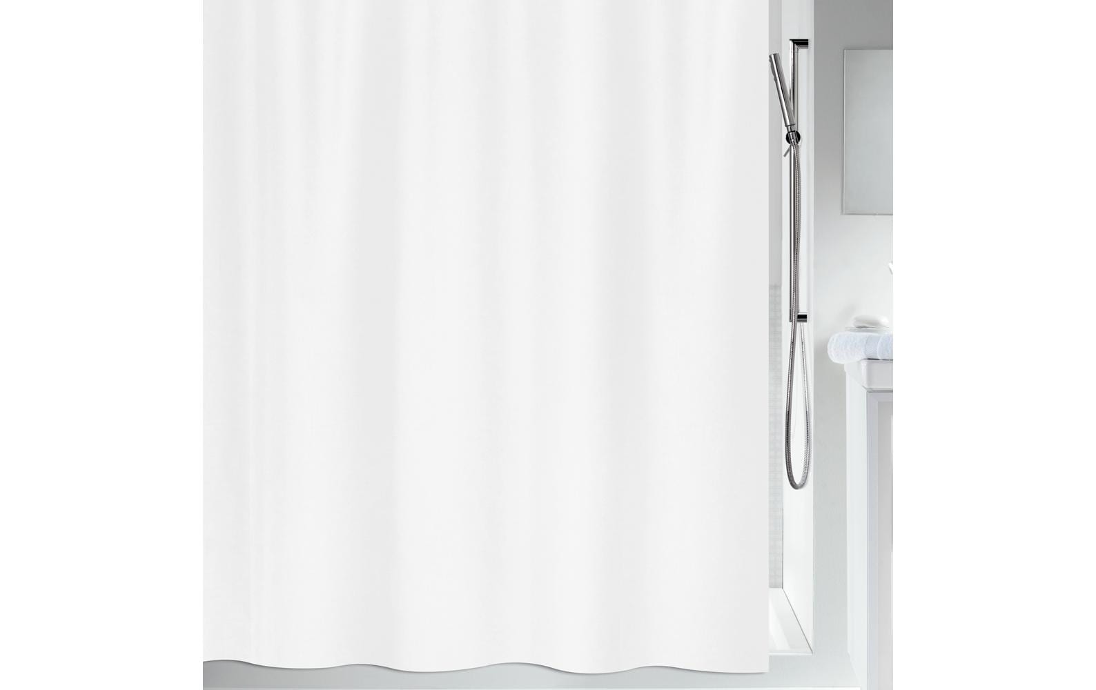 Spirella Primo Duschvorhang – 180 × 200 cm – Weiss – Polyester