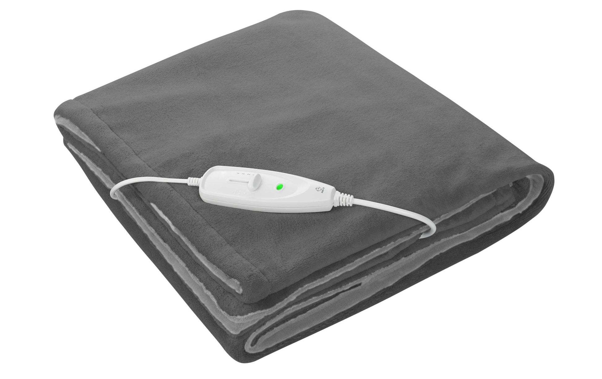Medisana Wärmedecke – 4 Stufen, Abschaltautomatik – 130 × 180 cm – Grau – Flauschfaser, OEKO-TEX STANDARD 100