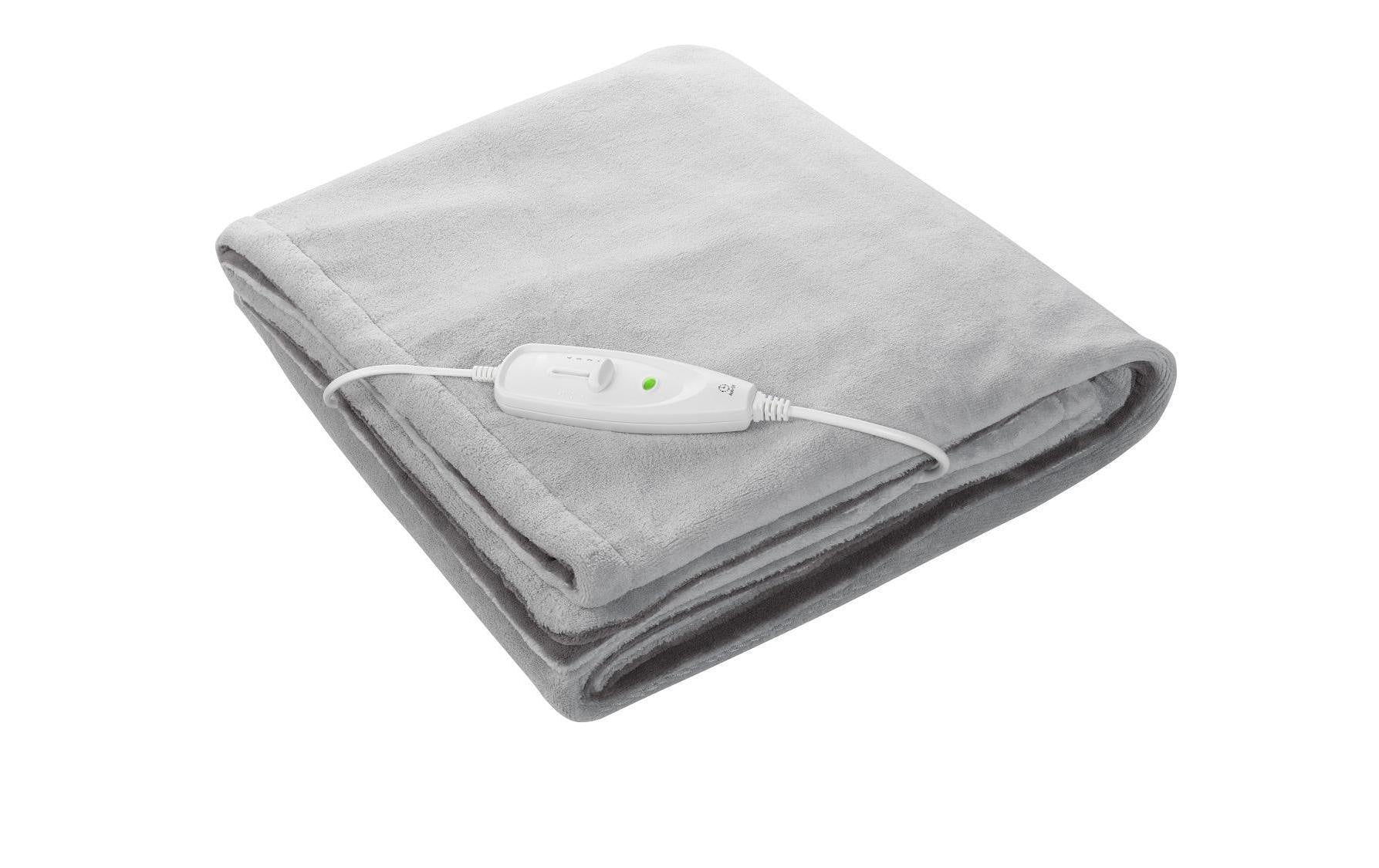 Medisana Wärmedecke HB675 – 4 Stufen, 3 h Abschalt-Timer – 150 × 200 cm – Mikrofaser, Grau