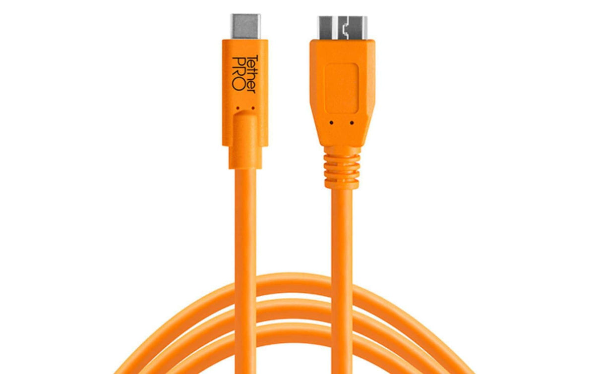 Tether Tools USB-Kabel, USB-C zu Micro-USB, 4,6 m, USB 3, für Canon 5DS, Canon 5DS R, Canon EOS 1D X Mark II