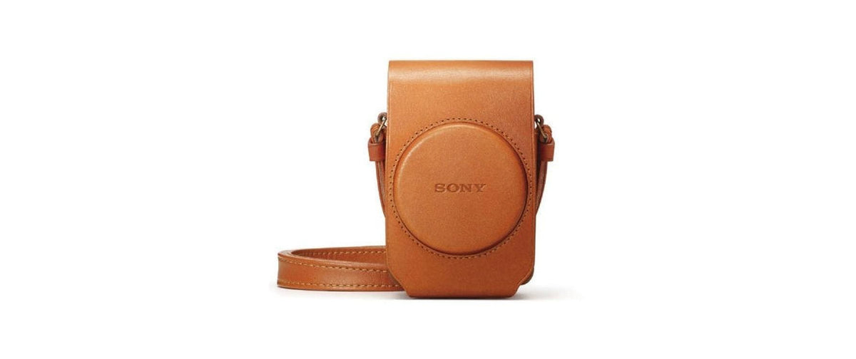 Sony LCS-RXG/T Kameratasche – Leder – Braun – für Sony DSC-RX100 Serie, HX90, WX500