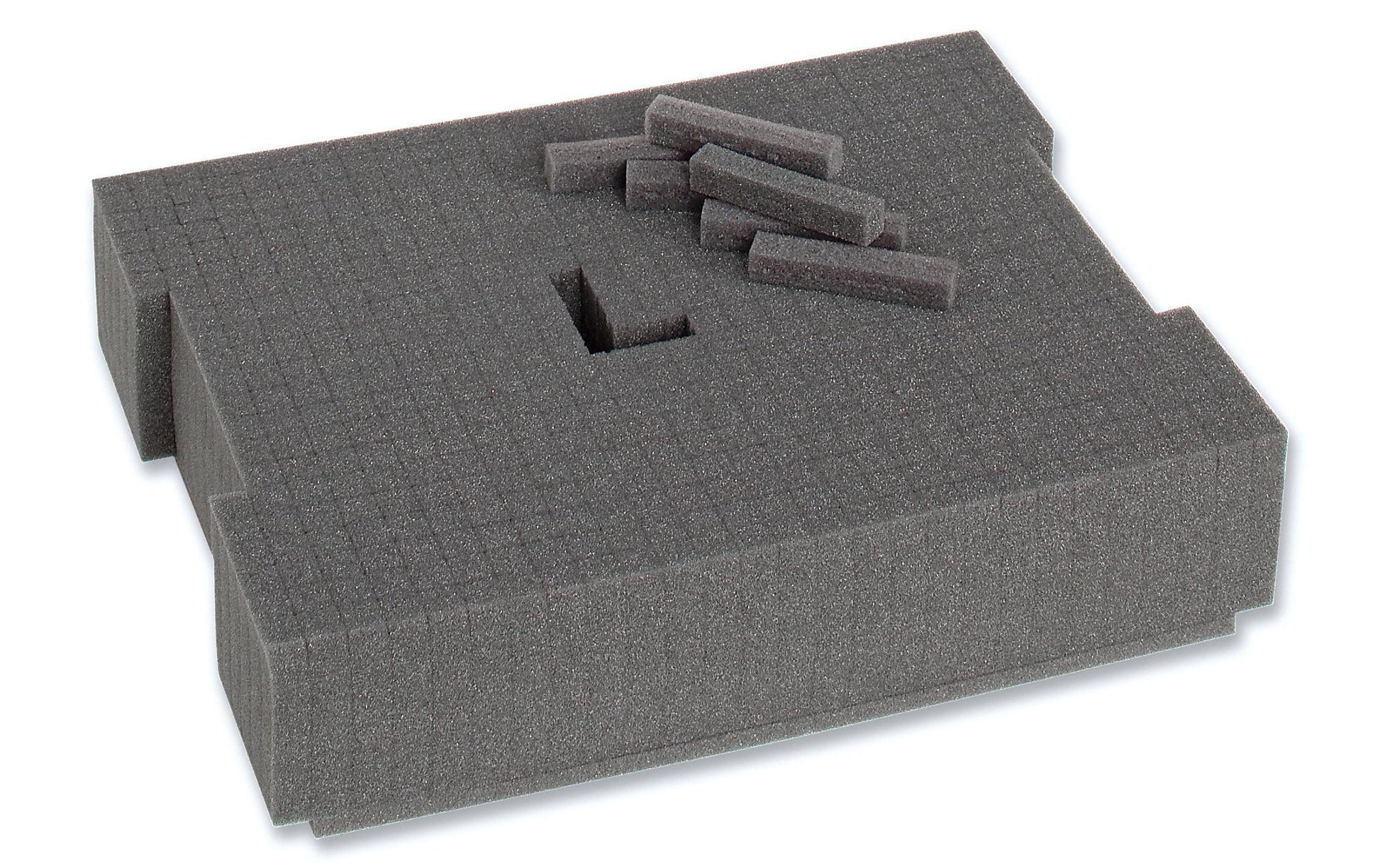 L-BOXX XL-Rasterschaumstoff Schaumstoffeinlage – Grau, B 342 × H 110 × T 570 mm, für XL-Boxx