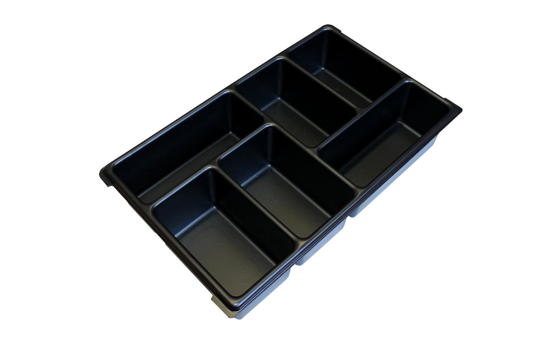 L-BOXX Kleinteileinsatz – mit 6 Mulden, Schwarz, B 355,5 × H 115,7 × T 596 mm, für XL-BOXX