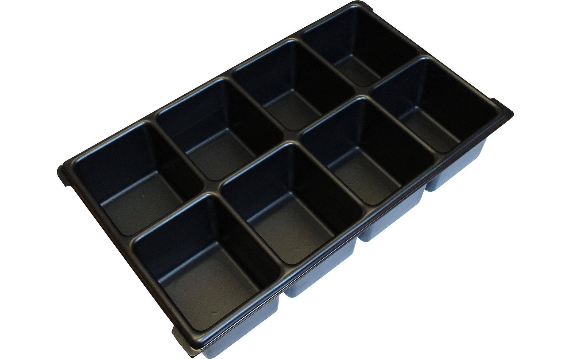 L-BOXX Kleinteileinsatz 8 Mulden – schwarz, B 355,5 × H 115,7 × T 596 mm, für XL-BOXX