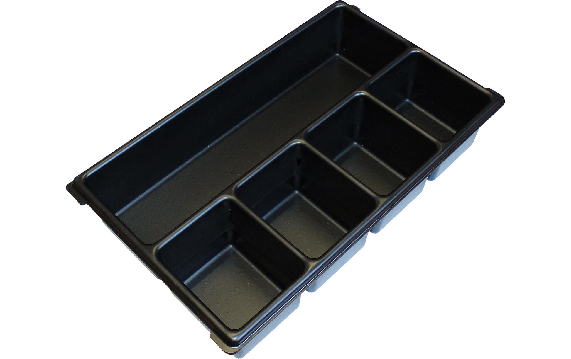 L-BOXX Kleinteileinsatz – mit 5 Mulden, schwarz, B 355,5 × H 115,7 × T 596 mm, für XL-BOXX